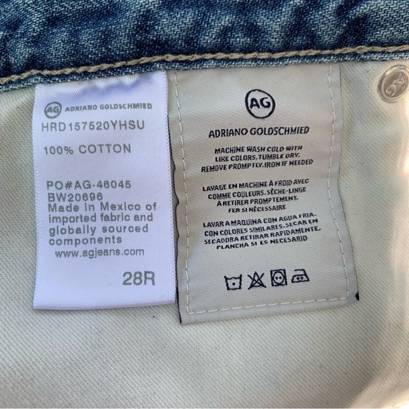 AG Adriano Goldschmied Jeans Womens 28 ExBoyfriend Slouchy Slim Distressed 32x27 - Picture 16 of 16